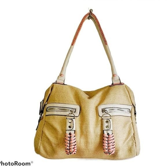 Jessica Simpson Bag Jasmine Straw Satchel Purse Shoulder Handbag WOMEN'S WOMAN'S - Picture 1 of 13